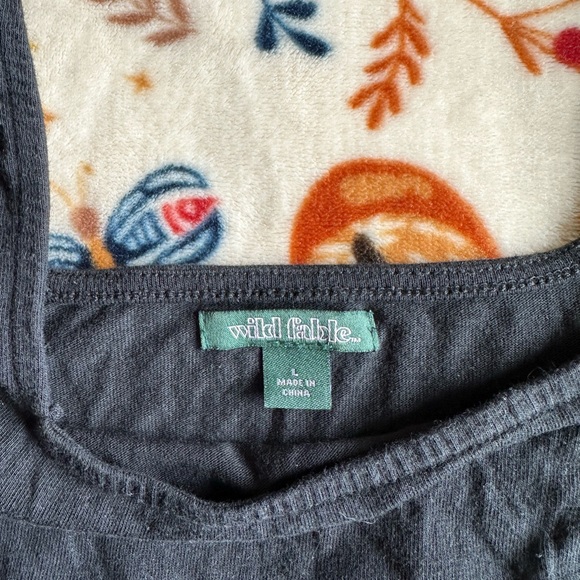 Wild Fable Black Square Neck Crop Top - Picture 2 of 3